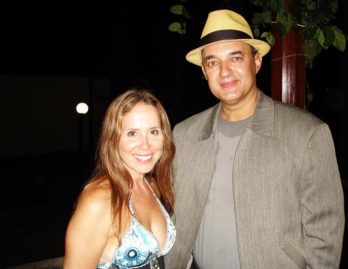 A produtora cultural Valéria Altoé e o escritor Jefferson Silveira