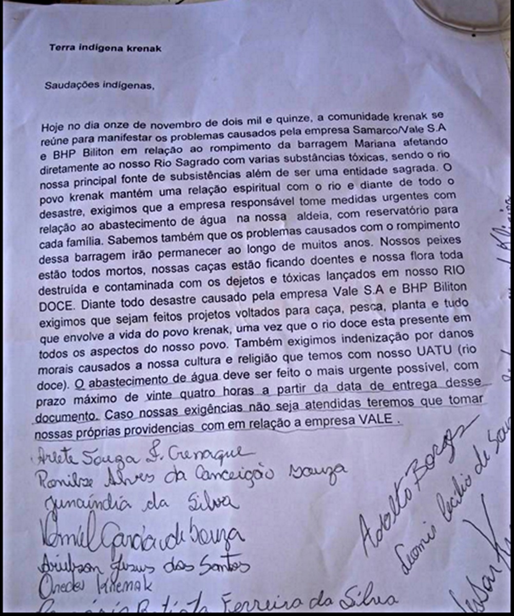 O manifesto enviado ao prefeito Duarte Júnior. Foto: Redes Sociais.
