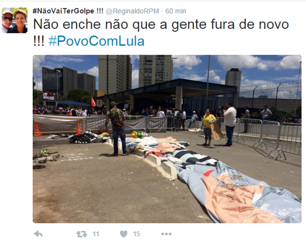 Ativistas são recrutados pelas redes sociais e não escondem ameaças aos opositores do governo. Foto: F%Notícias/Redes Sociais.